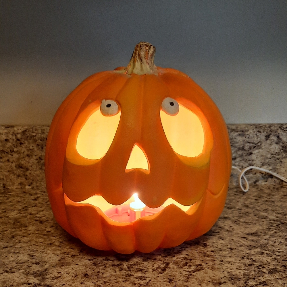RARE Vintage Light Up Laughing Pumpkin Halloween Decoration 1995 Trendmasters